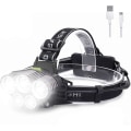 Miniatyrbilde 1 av 5: Kraftig oppladbar hodelykt, 10000 lumen 6 moduser LED hodelykt