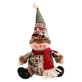 Miniatyrbilde 4 av 5: 3 juledekorasjoner ballknapper lin plaid juleanheng