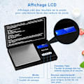 Miniatyrbillede 4 af 5: 1 stk. sort præcisionsvægt 500g/0,01g lille gramskala med LCD-di