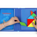 Miniatyrbild 5 av 6: Magnetiskt tangram-pussel i trä för barn, roligt och intellektuellt leksak