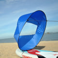 Miniatyrbilde 1 av 3: 42,5\" surfebrett tilbehør Boost Windsurfing Folding Propeller Oppblåsbar Padlebrett Kajakk Wakeboard Sfærisk Seil (Blå)