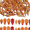 Miniatyrbillede 5 af 5: Snemand Næser, Jule Snemand Lav Tilbehør DIY Håndværksartikler Julemandsdukker Assorterede Sikkerhedsnæser Julepynt 150PCS