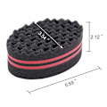 Pikkukuva 3 / 5: Hiustenkierto musta jää sieni Afro Braid, Dreadlock Coils Curl Harjat (2 kpl)