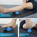 Miniatyrbilde 4 av 5: Hard piggete massasjeballrullesett - Perfekt for plantar fasciitt, triggerpunkt, dypvev, myofascial frigjøring