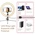 Pikkukuva 5 / 5: 10 tuuman LED-rengasvalo jalustalla ja puhelintelineellä suoratoistoon, YouTube-videoihin, 3 tilaa ja 10 kirkkaustasoa