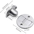 Miniatyrbilde 2 av 5: 1 stk magnetisk dørstopper i rustfritt stål