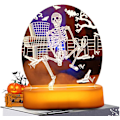 Miniatyrbilde 1 av 5: Halloween-bordlampe - Skjelett 3d LED-lys skrivebordslampe, ta