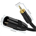 Miniatyrbillede 3 af 5: 3,5 mm til 3-pin kabel, 3-pin til 3,5 mm ubalanceret Aux mikrofonkabel, 1/8 tomme stereo til 3-pin han-ledning adapter 300cm
