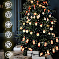 Miniatyrbillede 4 af 5: 1 Snemand Julelys Krans, 10 LED Snemand Julelys,