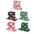 Miniatyrbillede 2 af 3: 50 stk. Voksen Jule Bandana Print Sød Julemand Nonwoven Bre