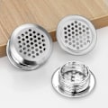 Miniatyrbillede 4 af 5: Runde ventilationsgitre i rustfrit stål, pakke med 10 til skab