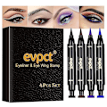 Pikkukuva 1 / 2: 4 väriä siivekäs eyeliner-leimasinsetti, siipi vedenpitävä eyeliner-leimasintyökalu Wingliner, musta punainen vaaleanpunainen vihreä（B）