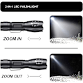 Pikkukuva 5 / 5: UV-taskulamppu, 2-in-1 LED-taskulamppu UV-lamppu, 500 lumenia 4 tilaa Blac