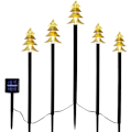 Miniatyrbilde 1 av 5: Solcelledrevne julelys, vanntette julelys for landskap, innkjørsel juledekorasjoner, LED-lys (varmt lys) for uteplass plen gangvei dekorasjon