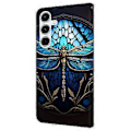 Miniatyrbild 5 av 5: Skal för Samsung Galaxy A16 5G/A16 4G TPU+PU Läder Flip Fodral Blue Dragonfly