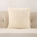 Miniatyrbilde 1 av 4: 2-delt beige myk polyester putetrekk med firkantet partikkel p