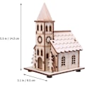 Miniatyrbillede 3 af 5: Træ Julelandsby LED-belysning Træ Julehus, Sno