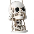 Miniatyrbillede 5 af 5: 1 stk. Sød Halloween-pynt, Svingende kraniebilvedhæng til bakspejl