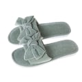 Miniatyrbilde 1 av 5: Kordfløyel Sløyfe Plysj Slides Hjemmesko For Kvinner Slip On Memory Foam Sandaler Tøfler Åpne Tå Tøfler Kvinner Flat Spa Slides Tøfler Hus Sh