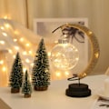 Miniatyrbillede 1 af 4: Jul Halloween Thanksgiving USB LED Måneformet Lampe Stue
