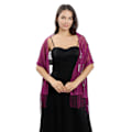 Miniatyrbillede 3 af 5: Silke tørklæde stjal aftenkjole chiffon tørklæder poncho damer elegante kvaster