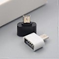 Miniatyrbild 4 av 5: Snabb USB 2.0 A till MicroUSB Typ C-omvandlare 480 Mbps Dataöverföring Stöder OTG-funktion för Olika Enheter Svart Black