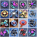 Miniatyrbild 2 av 2: Metall färgglad legering fidget spinner (färgglad flamma)
