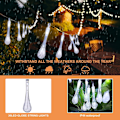 Miniatyrbilde 3 av 5: Utendørs solcelledrevne julelys, kald hvit, 30 LED, 6,5 m