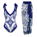 Pikkukuva 1 / 2: Naisten Yhden Kappaleen Bikini Uimapuku Uima-Asulla Rantamekko Y16（XL Syaani）