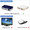 Pikkukuva 4 / 5: 3D-lasit, DLP-aktiiviset suljin 3D-lasit DLP-LINK-projektorille