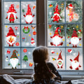 Miniatyrbild 3 av 5: Jul fönsterdekaler Jul fönsterdekal Jul vind