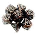 Miniatyrbillede 3 af 5: 7 stk./pakke Polyhedral Zinklegering til Drageskæl DnD RPG Brætspil Terninger (03) 3