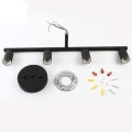 Miniatyrbillede 3 af 3: Pæreholder badeværelsesspejl lampe sort metal væglampe indendørs b