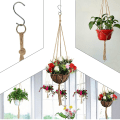 Miniatyrbillede 2 af 3: 3 stk. planteophæng, jute blomsterpotteophæng macrame planteholdere med nøglering til udendørs indendørs dekoration