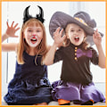 Miniatyrbillede 4 af 5: Sort+Rød Demon Tyrehovedbøjle 2 stk. Halloween Kostume Hovedbøjle