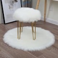 Miniatyrbild 2 av 5: Faux fårskinn ullmatta, imitation fleece matta fluffig mjuk L