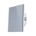 Miniatyrbillede 1 af 5: 2/3/4 Gang Smart Lyskontakt Tuya Touch App Kontrol INGEN Nul-ledning Nødvendig grey 4Gang