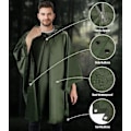 Pikkukuva 2 / 5: Sotilasvihreä 140 * 200cm vedenpitävä ponchohuppu, 3-in-1 militar