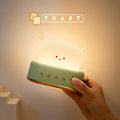Miniatyrbillede 2 af 5: LED Toast Brød Natlampe, Sød Natlampe USB Genopladelig og