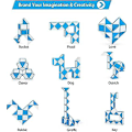 Miniatyrbild 2 av 4: 24 delar Fidget Cube Speed Cube Twist Puzzle Leksaker Magisk Linjal Fidget Leksaker Hjärngympa Pedagogiska Leksaker för Barn（B）
