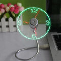Miniatyrbillede 1 af 6: Mini Fleksibel USB-ventilator 1 stk. Opladningsventilator med LED til PC Laptop-oplader
