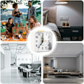 Miniatyrbild 4 av 5: Morgonväckarklocka, 3D digital kvarts analog väckarklockor, tyst reseväckarklocka, ljus väckarklocka idealisk för familj/kontor
