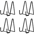 Miniatyrbillede 1 af 5: 4 stk. 4 tommer displaystativer sort jernstaffeli til tavlehylder