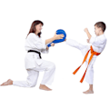 Miniatyrbillede 4 af 5: Taekwondo Dobbelt Spark Pad Mål, 1 Par Blå