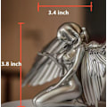 Miniatyrbilde 5 av 5: Kunst engelvinger kvinnelig knelende kappe kappe interiør engelvinger harpiks ornament