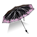 Miniatyrbillede 1 af 2: Paraply til mænd, regn, vindafvisende, stor, 3d blomsterprint, solbeskyttende, 3 folde paraply, udendørs paraply（C）