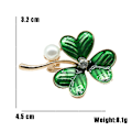 Pikkukuva 4 / 5: Irlantilainen shamrock-apilakoru, rintaneula, kristalliriipus