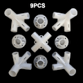 Miniatyrbillede 2 af 4: Forbind intubation reservedele til Gazebo markise telt fødder hjørne center connector telt tilbehør（9PCS）
