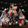 Miniatyrbillede 3 af 5: Juleplys 3PCS/Sæt Super Nuttet Siddende Julemand Snemænd R