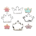Miniatyrbillede 2 af 5: Kageform 4 stk./sæt Krone Konge Dronning Prinsesse Former i Rustfrit Stål Kageform Fondantform